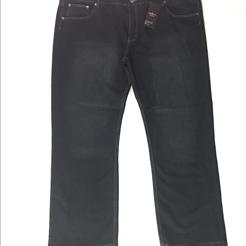 Krome Blue Black Jeans Mens size 48 x 32 New With Tags